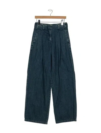 Pre-owned Golden Goose High-rise Wide Leg Jeans In Blue