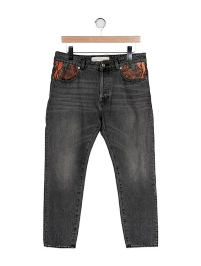 Pre-owned Golden Goose High-rise Wide Leg Jeans In Gray