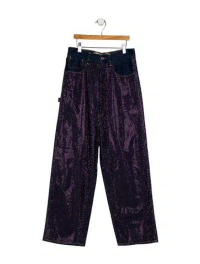 Pre-owned Golden Goose High-rise Wide Leg Jeans W/ Tags In Blue