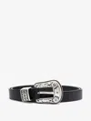 Golden Goose Db Washed Leather Belt Black In Black