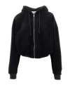 Golden Goose Cropped Knitwear With Hood And Pockets In Black