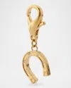 Golden Goose Horseshoe Bag Charm In Gold/crystal