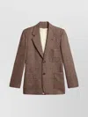 Golden Goose Houndstooth Check Blazer Jacket In Brown