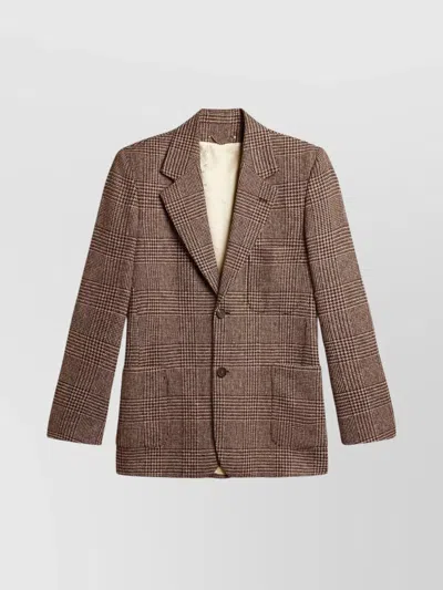 GOLDEN GOOSE HOUNDSTOOTH CHECK BLAZER JACKET