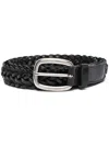 Golden Goose Houston Woven Leather Belt In Black
