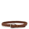 Golden Goose Houston Braided Buckle Belt In Marrone