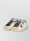 Golden Goose Iconic Leather Sneakers With Crocodile Print In Metallic