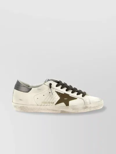 Golden Goose Iconic Star Emblem Sneakers With Contrast Heel Tab In Neutral