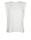 GOLDEN GOOSE GOLDEN GOOSE ISABEL T-SHIRT IN COTTON WITH APPLIED PEARLS