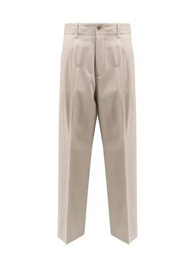 Golden Goose Isiah Slacks Jogging Wool And Cotton Trouser In Beige