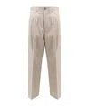 Golden Goose Isiah Slacks Jogging Wool And Cotton Trouser In Nude