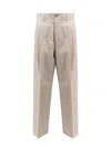 Golden Goose Isiah Slacks Jogging Wool And Cotton Trouser In Beige