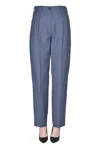 Golden Goose Iside Tapered Fit Trousers In Blue