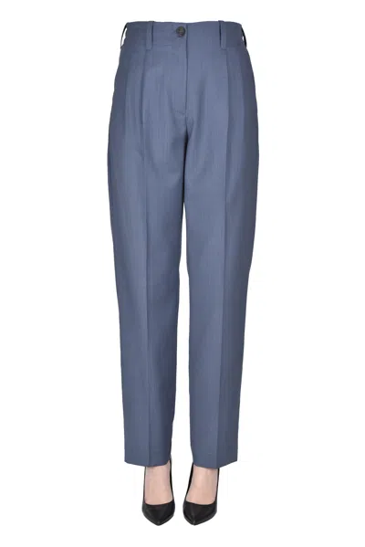 Golden Goose Iside Tapered Fit Trousers In Blue