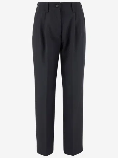 Golden Goose Iside Wool Blend Pants In Black