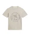 Golden Goose Gray Cotton Graphic Print T-shirt In Nude