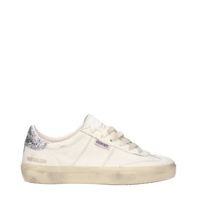 GOLDEN GOOSE GOLDEN GOOSE SNEAKERS SOUL STAR DONNA PELLE BEIGE/ARGENTO