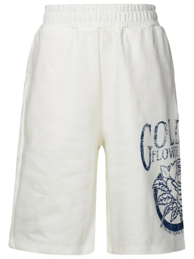 Golden Goose Ivory Cotton Bermuda Shorts In White