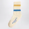 Golden Goose Stripe-detail Ribbed Cotton Socks In Multicolor