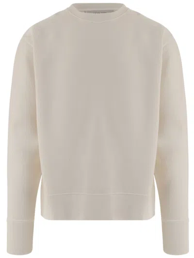 Golden Goose Ivory Cotton Double Star Sweatshirt In Neutral