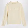 Golden Goose Ivory Cotton Sweatshirt In Metallic