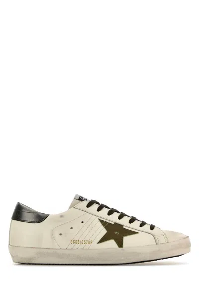 Golden Goose Ivory Leather Super Star Classic Sneakers
