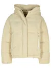 Golden Goose Ivory Polyester Down Jacket In Ivory