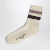 Golden Goose Ivory Socks In Cotton Blend In Multi