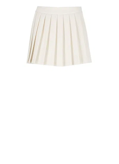 Golden Goose Ivory Varsity Marcie Skirt