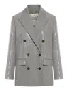 Golden Goose Journey Sequin Microhoundstooth Boyfriend Blazer