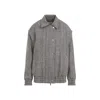 Golden Goose Journey Wool Blend Herringbone Bomber Jacket In Beige
