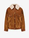 Golden Goose Db Leather Suede Jacket Tobacco In Brown