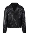 Golden Goose Leather Jacket With Zip Fastening And Pockets