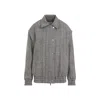 Golden Goose Journey Wool Blend Herringbone Bomber Jacket In Gray