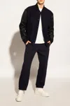 Golden Goose Jacket In Contrasting Fabrics In Navy Blue