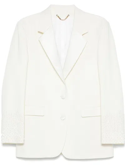 GOLDEN GOOSE JACKET OVER MONOPETTO EFFECT SILK AND EMBROIDERY