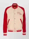 Golden Goose Nic Cotton Jacket With Maxi Golden Club Embroidery