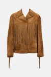 Golden Goose Women Olinda Fringed Jacket In Brown