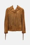 Golden Goose Women Olinda Fringed Jacket In Brown