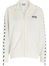 Golden Goose Zipped Sweatshirt With Grosgrain Strip And Stars Clothing In White