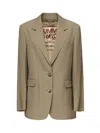 Golden Goose Women's Journey W`s Sb Over Jacket Maia Pinstripe Blend Viscose
