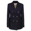 Golden Goose Wool Blend Double-breasted Coat In Black