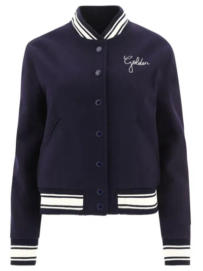 GOLDEN GOOSE GOLDEN GOOSE LOGO WOOL BOMBER JACKET
