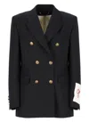 Golden Goose Deluxe Brand Dark Blue Diva Double-breasted Blazer In Black