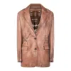 Golden Goose Tailored Blazer With Notch Lapel And Pockets In Brown