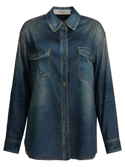 Golden Goose Denim Overshirt Jacket Jackets And Coats Blue