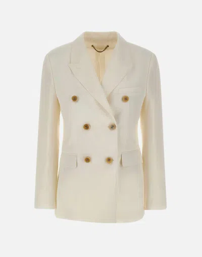 Golden Goose Double-breasted Wool-blend Blazer Jackets And Coats White