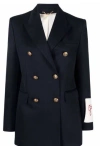 Golden Goose Deluxe Brand Dark Blue Diva Double-breasted Blazer In Black