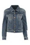 Golden Goose Logo-patch Denim Jacket In Blue