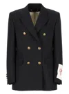 Golden Goose Deluxe Brand Dark Blue Diva Double-breasted Blazer In Black